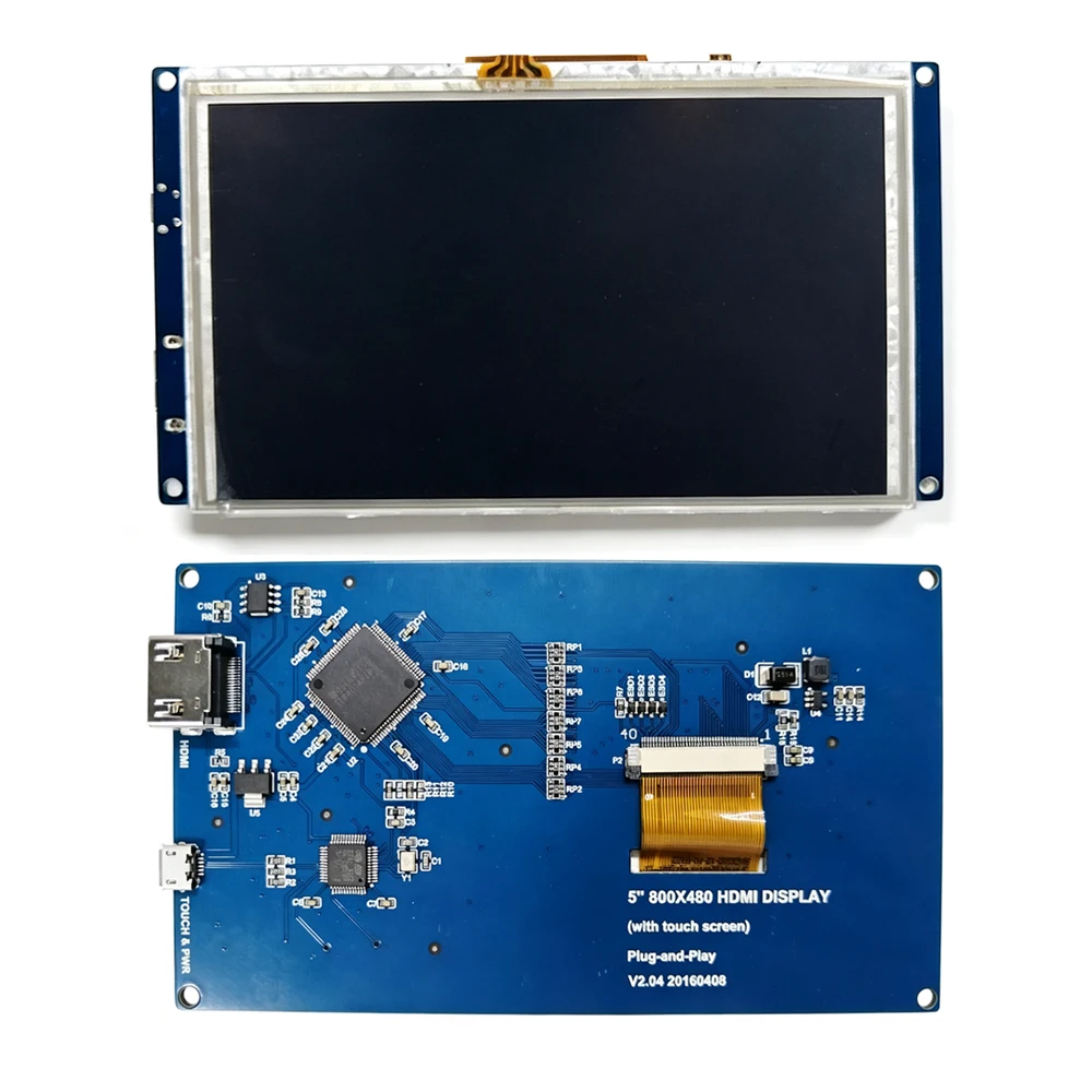 5 Inch 800*480 HDMI USB Resistive Touch Screen Display Module for Car DIY Performance Chip Control System With Stylus Manual