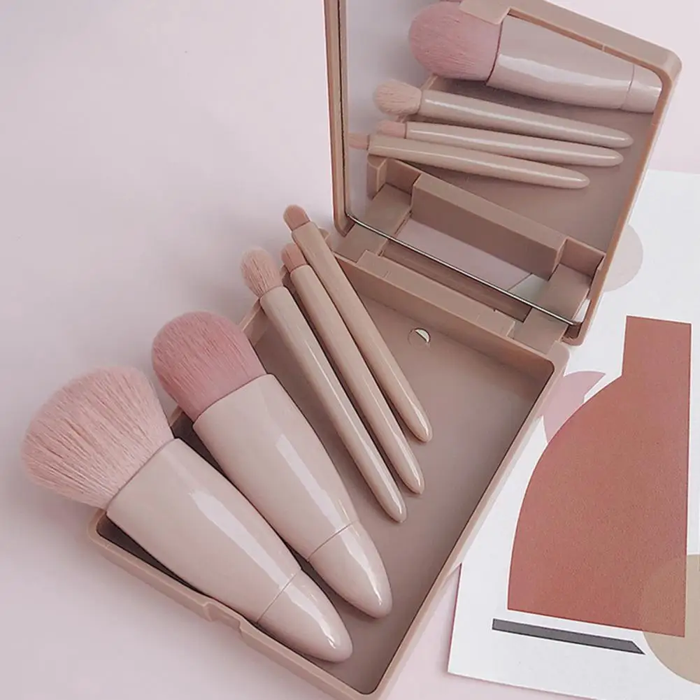 Set di 5 pennelli per trucco setole morbide e Dense pennelli per cipria sciolti evidenziatore Blush Blending Concealer Brushes