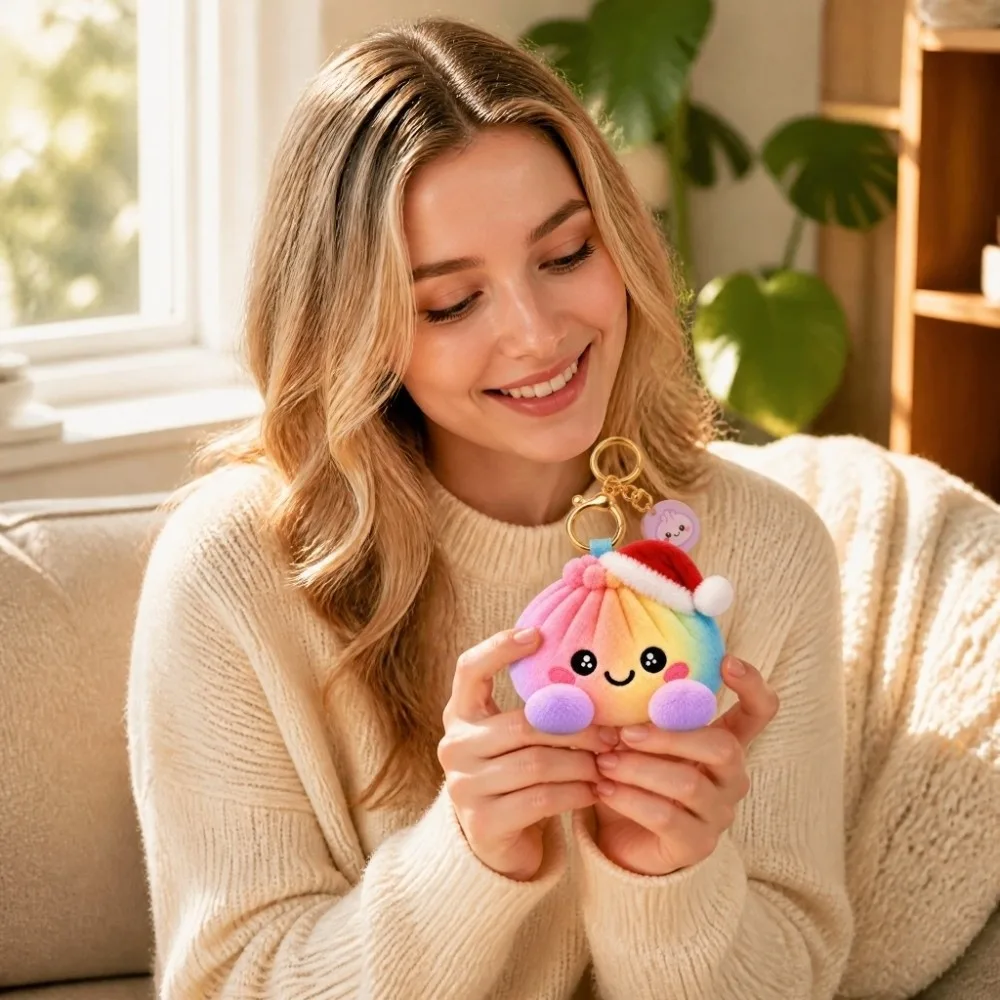 Funny Gift Soft Stress Ball Keychain Squishy Food Shaped Fidget Key Ring Realistic Cute Stress Relief Pendant Backpack