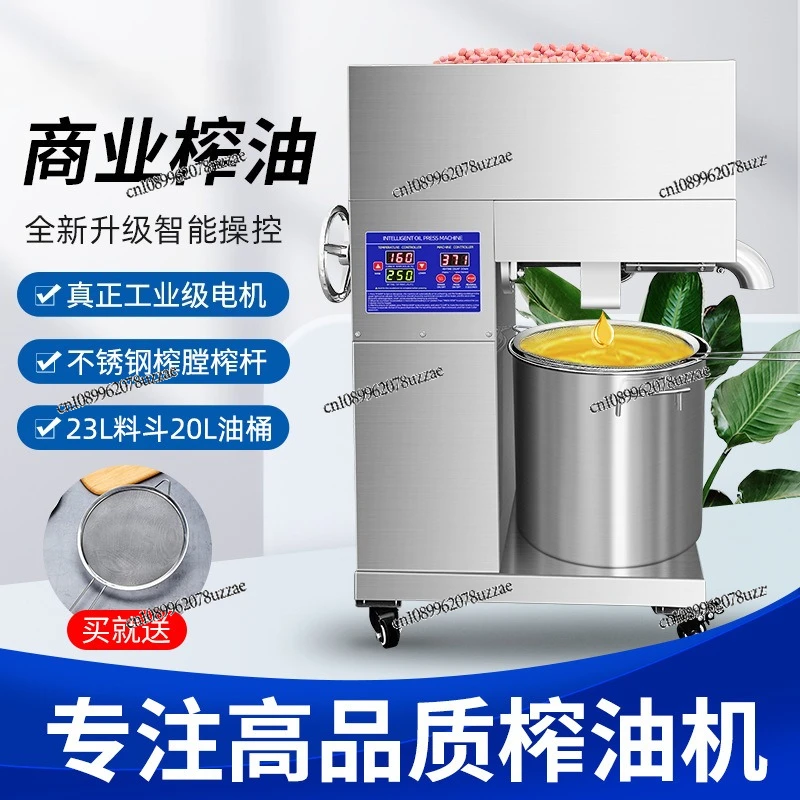 D08 Medium and Large Automatic Oil Mill Small Household Electric Hot and Cold Press Commercial Oil Press