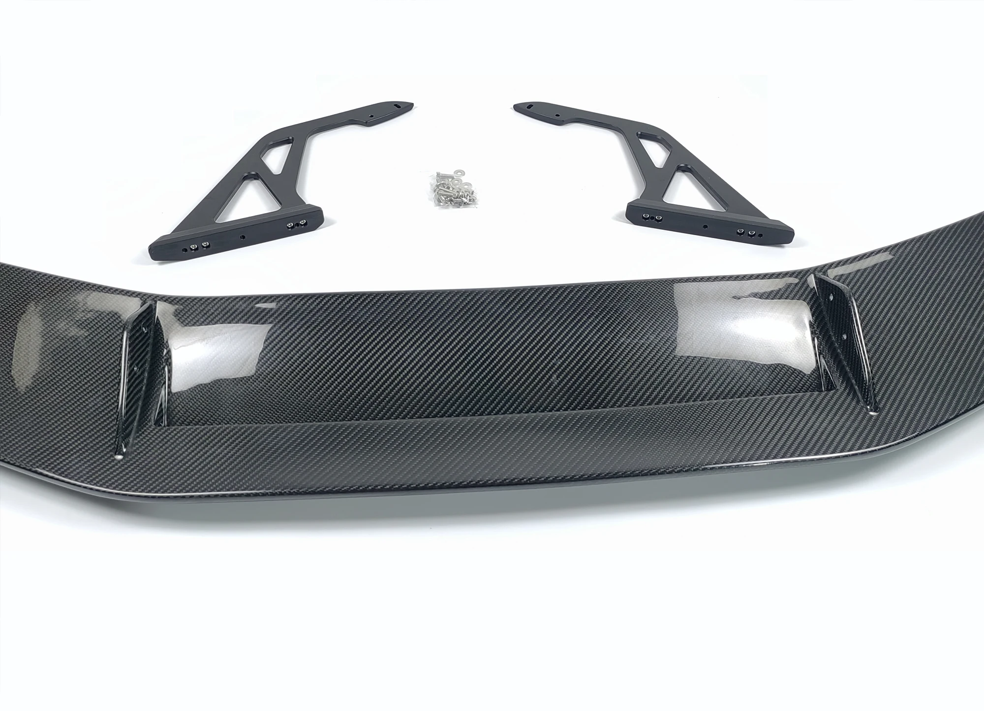 

AD Style Dry Carbon Fiber Rear Spoiler High Wing Swan Neck Spoiler for Car Rear Wing Tail Accessories