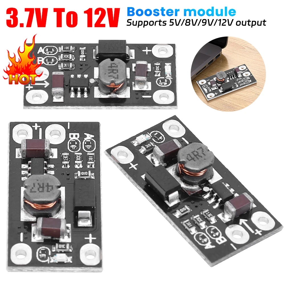 5-20PCS DC-DC Boost Step Up Converter 3V 3.2V 3.3V 3.7V 5V 9V to 12V Voltage Regulator PCB Board Module Lithium Battery Boost