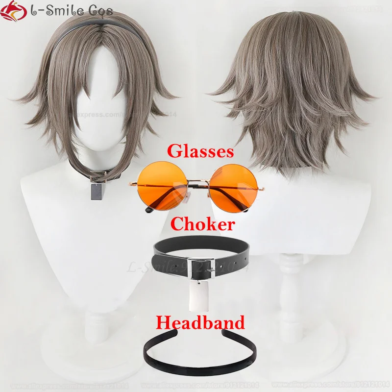 

High Quality VTuber NIJISANJI Luxiem Mysta Rias Cosplay Wig Dark Grey Short Heat Resistant Synthetic Hair Halloween Party Wigs