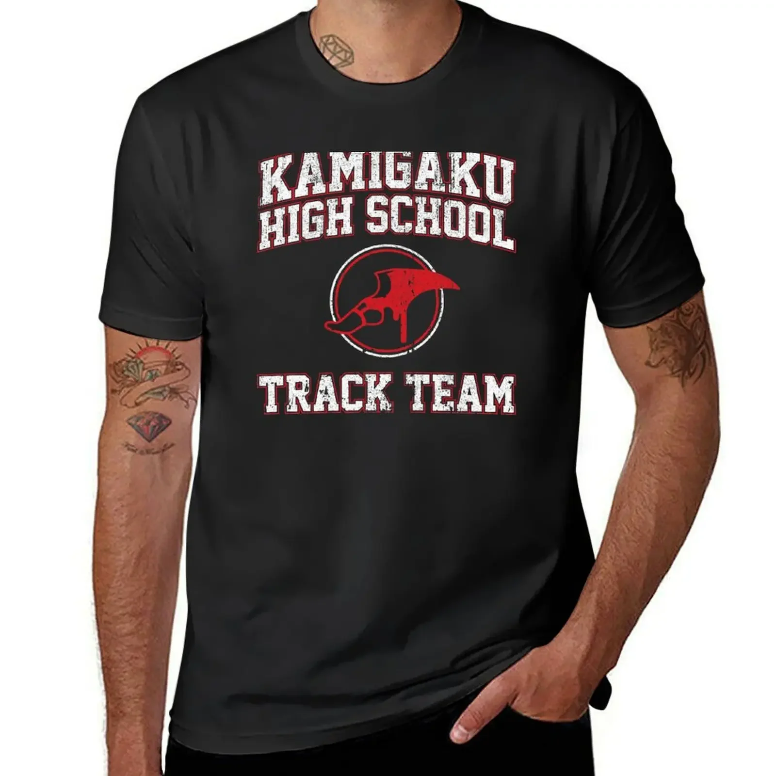 Kamigaku High School Track Team T-Shirt new edition for a boy anime tshirt mens t shirts pack