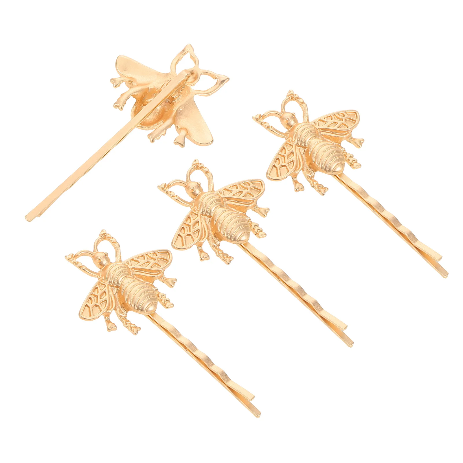 

Набор из 4 милых заколок-пчелок из цинкового сплава, реалистичный дизайн, для повседневного ношения, специальные аксессуары для волос для женщин