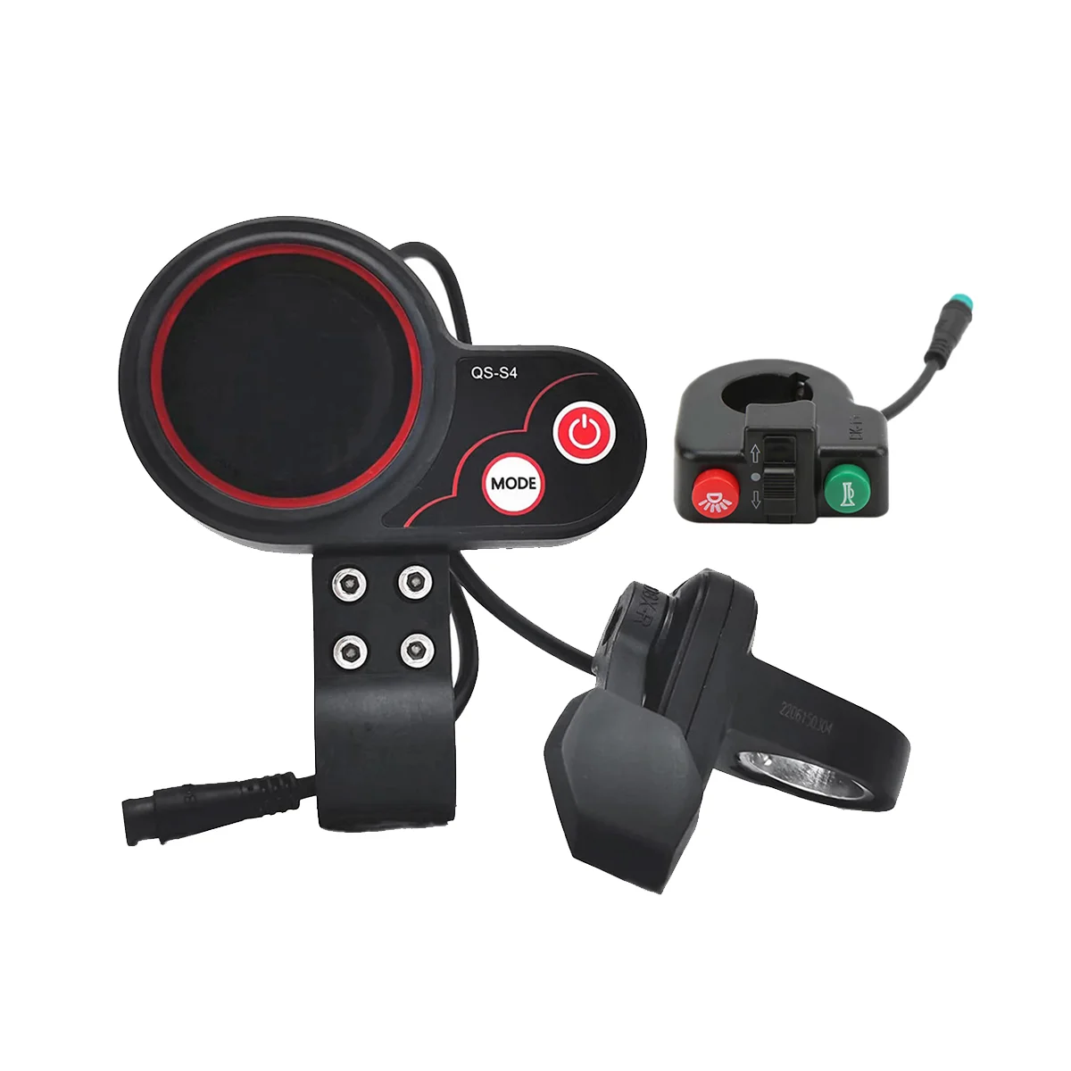 QS-S4 48V-60V Thumb Throttle LCD Display Meter 6PIN+Switch Button KIT for Zero 8 9 10 8X 10X Electric Scooter