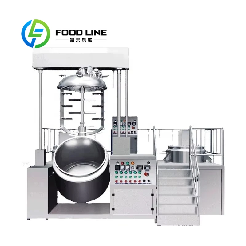Homogenizer Hydraulic Lifting Ointment Cream Vacuum Homogenizing Mixer Cosmetic Making Machine Customize