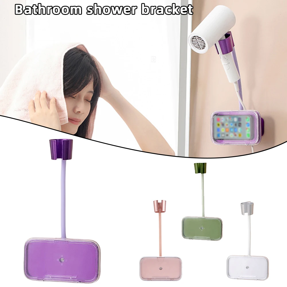 Wall Mounted Hair Dryer Stand Punch Free Universal Wall Mount Hair Blower Bracket For Kids Women Pet Organizer