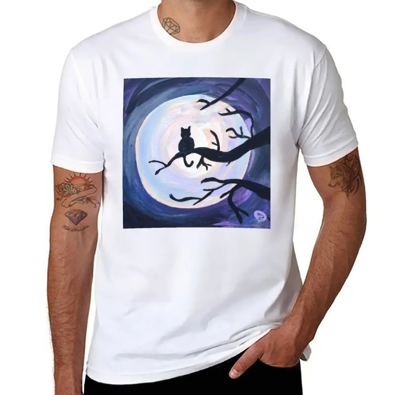 New Howl at the Moon - Original artwork by Dody Denman T-Shirt cute clothes black t shirt man clothes mens t shirt graphic