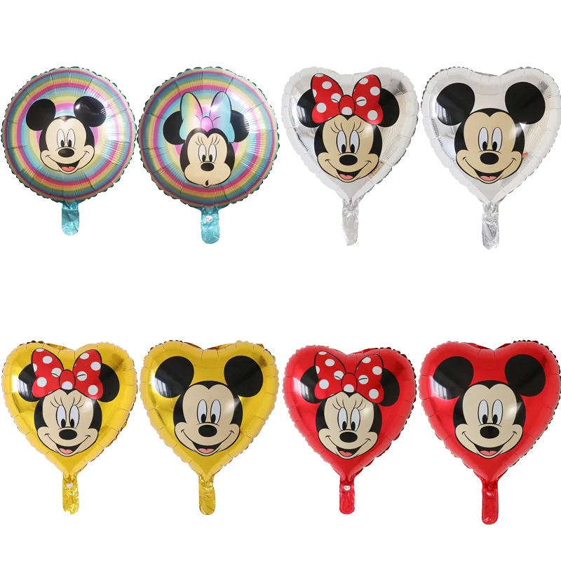 Mickey Minnie Mouse palloncini Disney Cartoon Mickey Mouse Figure Foil Balloon Baby Shower Kid Birthday Party Decorations Toy Gift