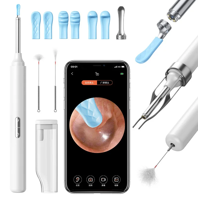 

Многофункциональный визуальный инструмент для чистки ушей с функцией массажа. Умный визуальный очиститель ушной серы со светящейся камерой. Безопасный блеск.