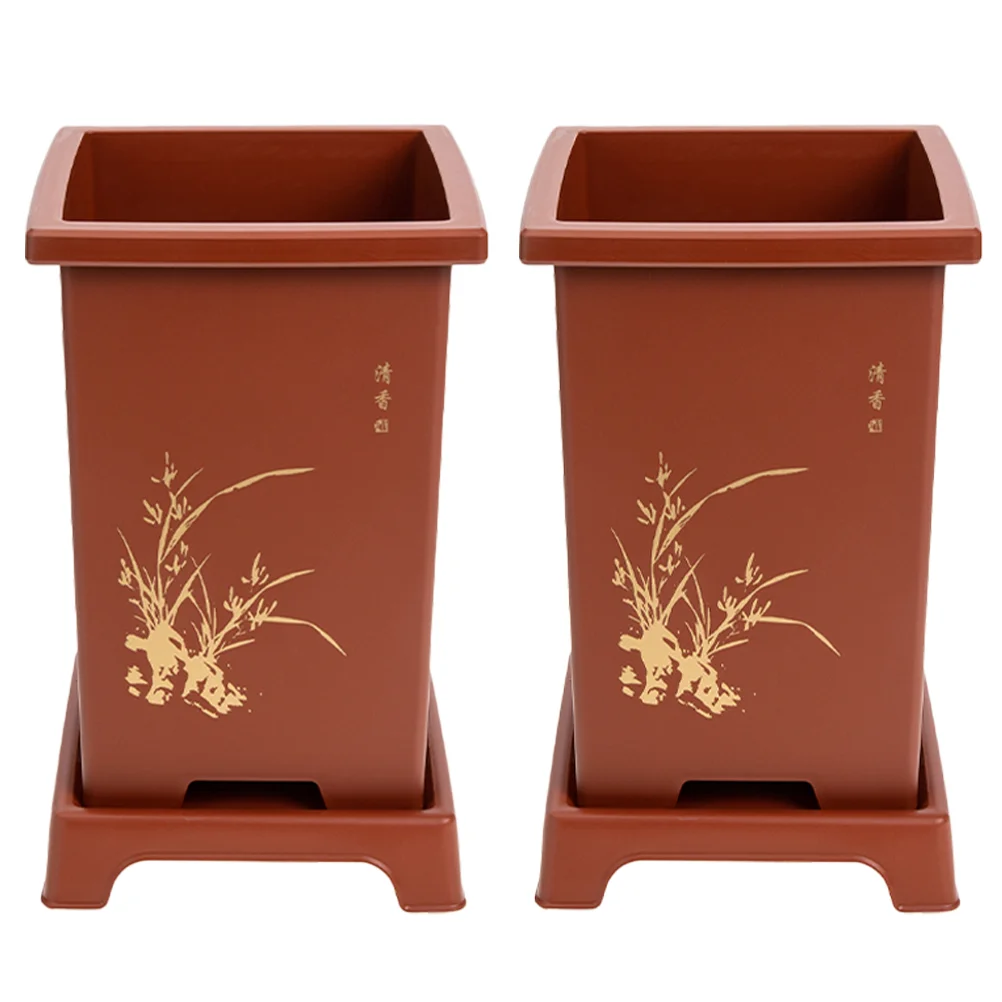 

Orchid Pot Planter for Indoor Plants Flower Holder Pots Breathable Simple Resin Planting