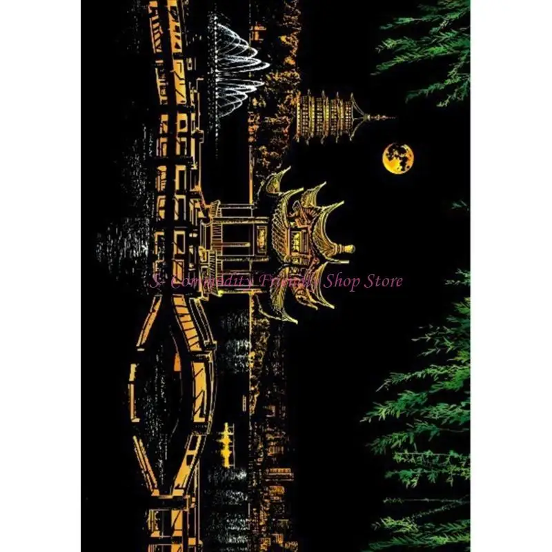 85ae bức tranh nghệ thuật gãi giấy tờ giấy cảnh Phác thảo cảnh Phác thảo tuyệt vời Quà lưu niệm