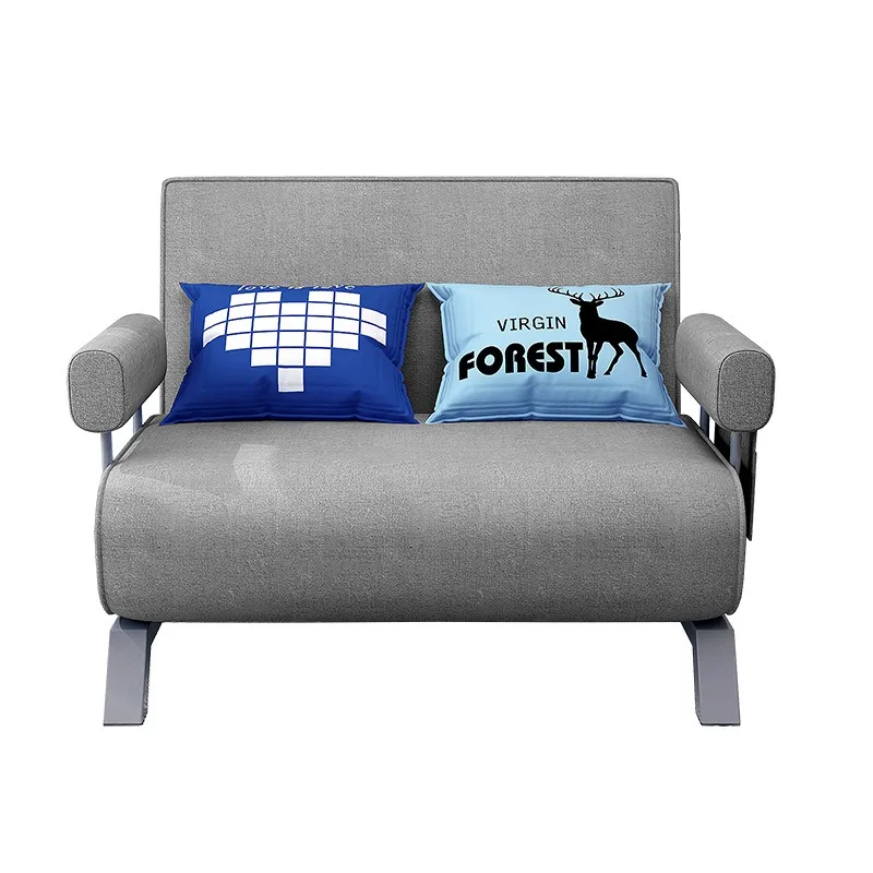 

Folding sofa bed, small apartment modern simple rest study single double fabric sofa