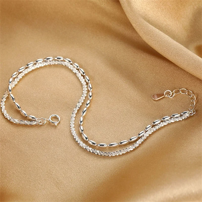 Sparkling Double-layer Bracelet Beads Gypsophila Ins Exquisite Simple Ladies Bracelet Niche Design Neon Jewelry  Bracelet