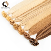 Straight Nail U Tip Human Hair Extensions 0.6g/piece 50strands/pack Blonde Brown Straight Keratin Human Fusion Hair For Salon