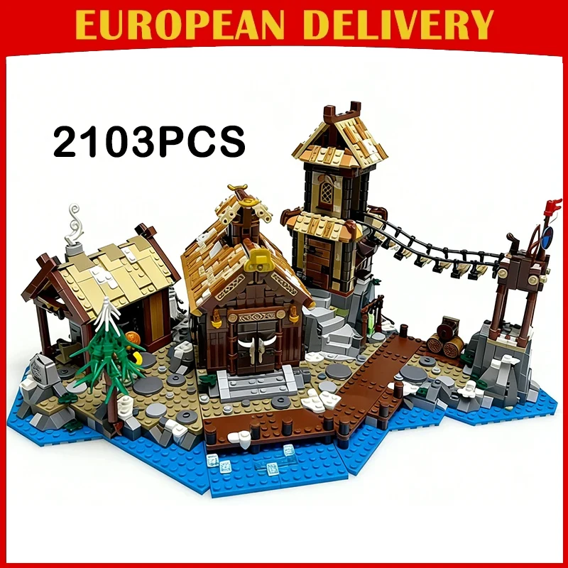 2103 Piezas Aldeas Vikingas Bloques de