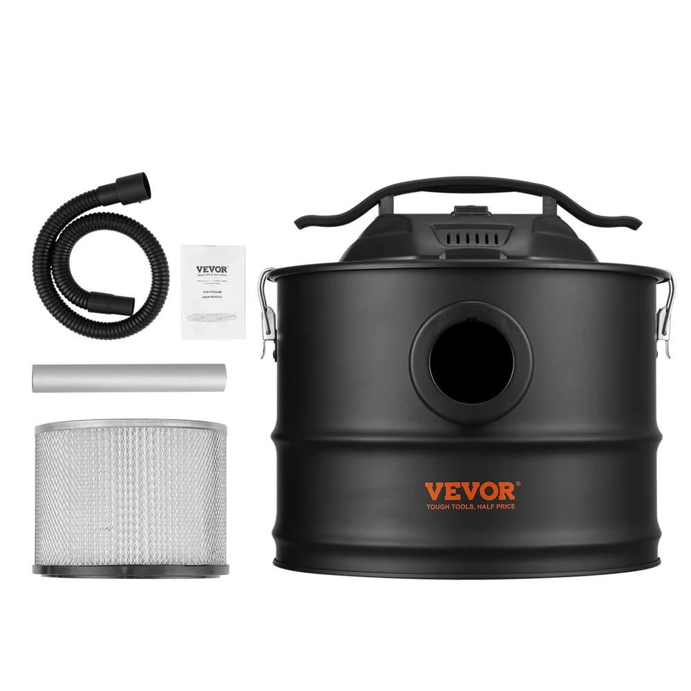 

Powerful 1200W Ash Vacuum Cleaner with 4 Gallon Capacity HEPA Filter Flexible Hose Indoor Outdoor Cleaning Tasks