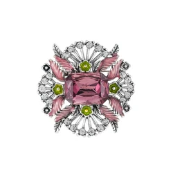 WEIMANJINDIAN Brand New Arrival Vintage Style Purple Cushion Crystal Rhinestones Brooches Jewelry