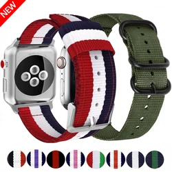 Nylon Canvas Strap For Apple Watch Ultra 8 7 45mm 41mm 44mm 42mm 40mm 49mm Fabric Bracelet Loop Wristband iWatch 6 5 4 3 SE Band