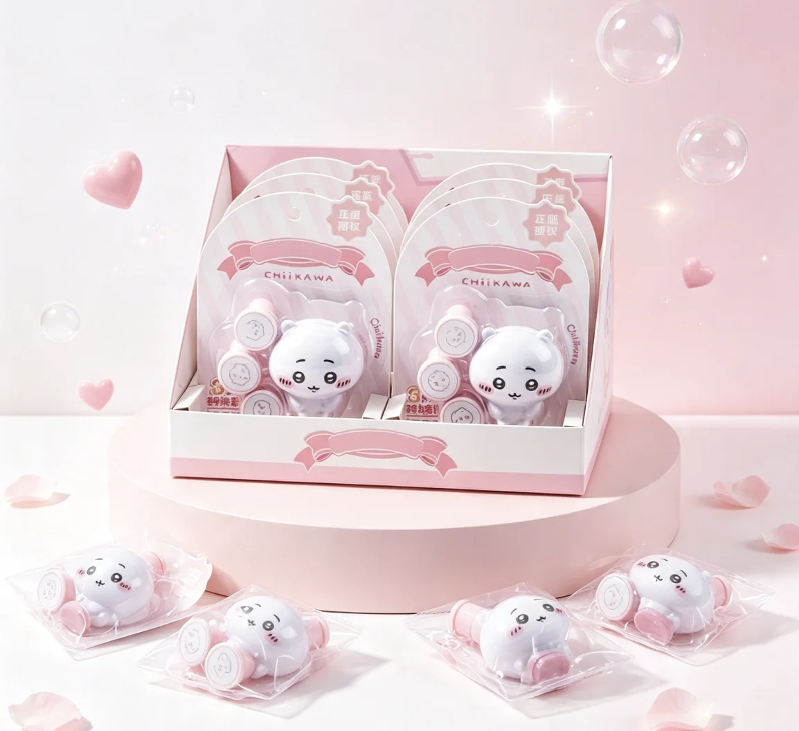 Iigen Cartoon Stress‑Relief Stamp Replaceable Design Decorative Seal DIY Journal Ornament Wholesale Stationery Present