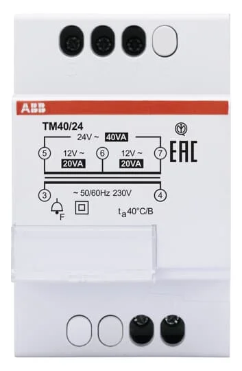 

TM40/24 TRASF. 12-24V 10117841 Fail safe bell transformer 2CSM228785R0802