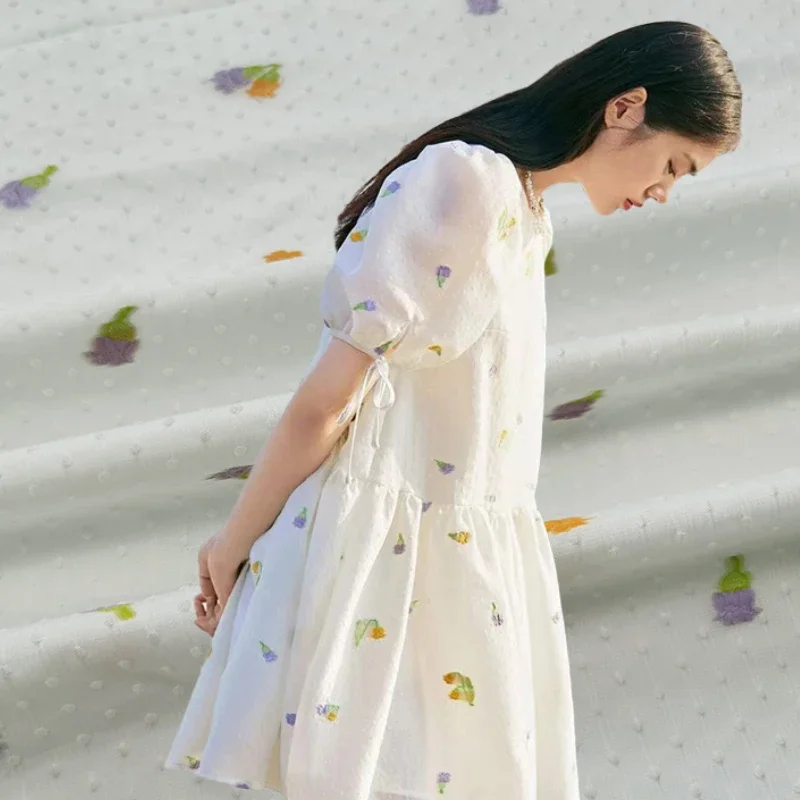 Tkanina żakardowa Wiosna Lato Mała pachnąca ciemnoziarnista kropka Lekka księżniczka Spódnica bąbelkowa Sukienka Marka Moda Projekt Tkanina do szycia