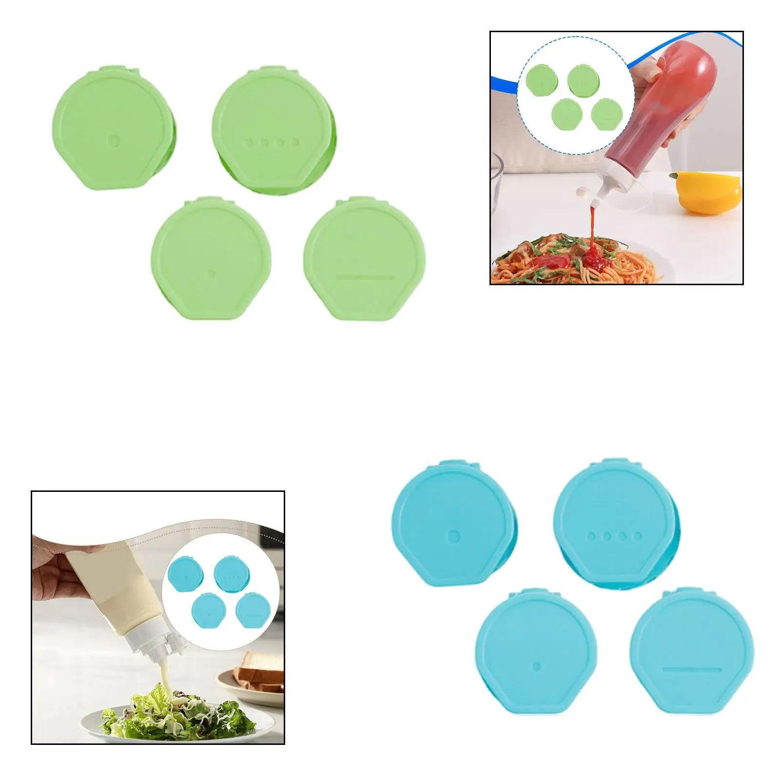 

4-х предметные крышки для бутылок с соусом, аксессуары, долговечность, многоразовые, универсальные