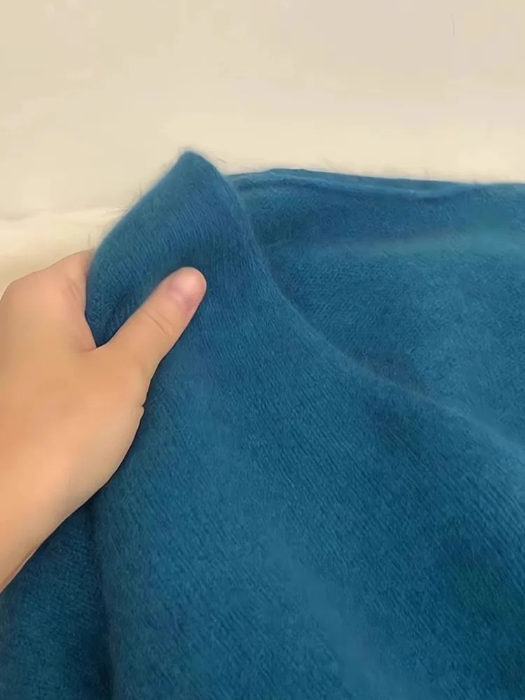 Loose Women's V-Ne Knitted Sweater Soft Bearskin Feel Autumn Winter Faion Sweet Sle Casual Comfortable Top Quali Sense