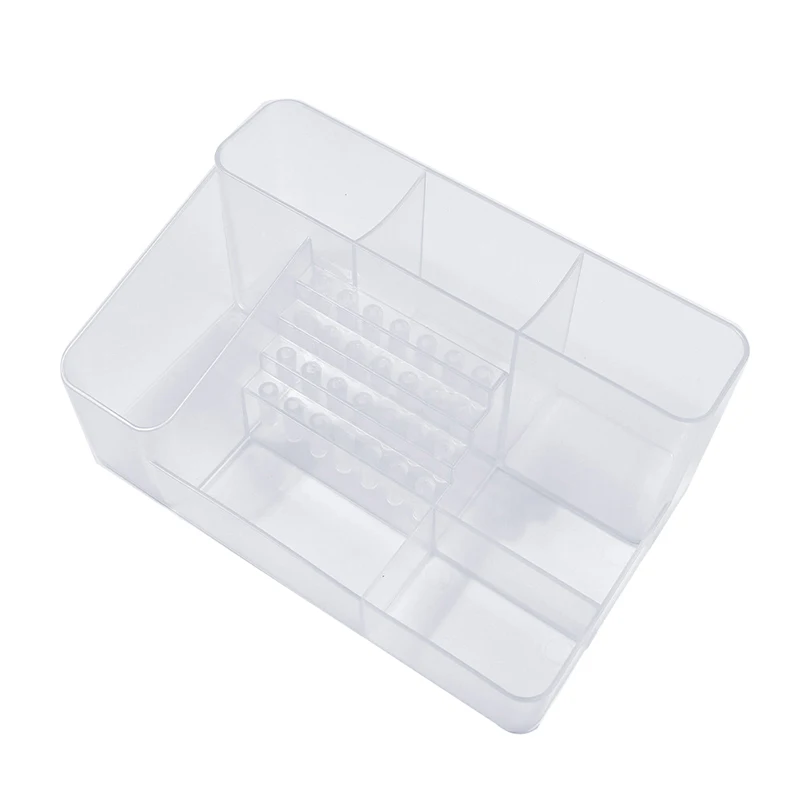 حقيبة تخزين ملحقات أداة تنظيف سطح المكتب مسمار الفن البلاستيك المنظم الحاويات هلام مزيل طلاء الأظافر تنظيف لوحة قطن صندوق مسحة #1