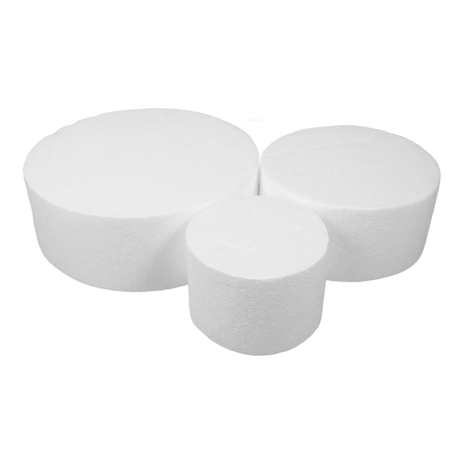 3 Pcs Fake Practice Cake Cupcake Baking Supplies Props White Decorating Models