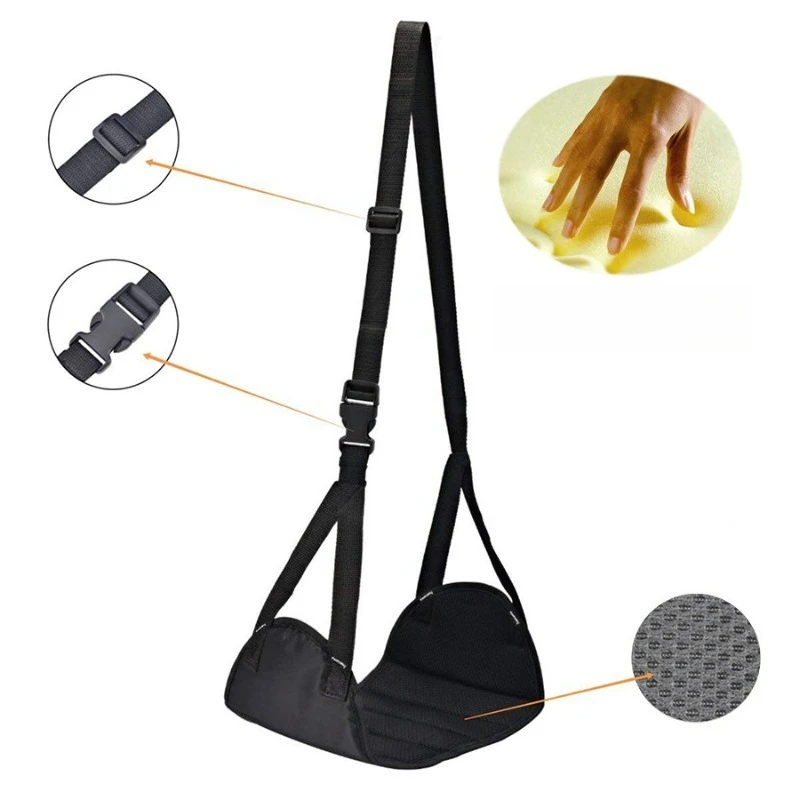 Portable Travel Foot Rest Hammock Footrest Hammock for Airplane High‑Speed Rail Trip