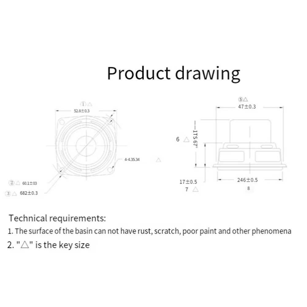 2Pcs 52mm Full Range Speakers 4 Ohm 10W Flat Arc Double Magnetic Bluetooth Speaker YDH