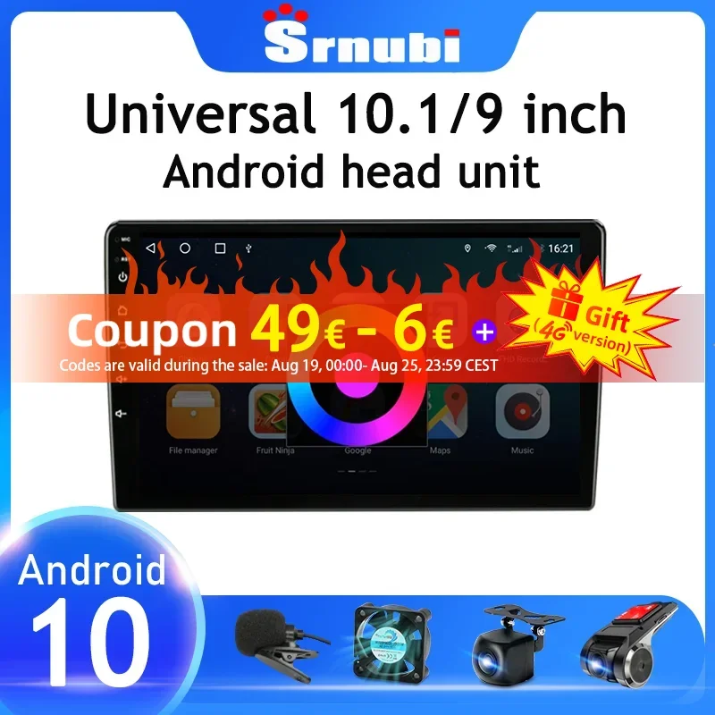 

Srnubi Android 10 2 din 9 10 inch Carplay Auto Car Radio Multimedia Video Player Navigation GPS Stereo Head unit For Kia Toyota