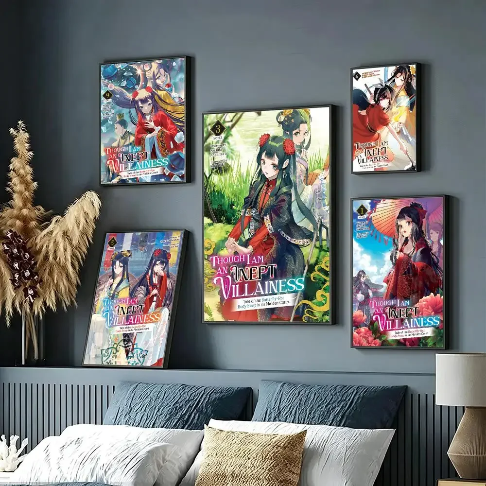 manga Though I Am an Inept Villainess Poster Wall s Art Print HD Print Self-Adhesive Waterproof Wall Stickers Room Decoration