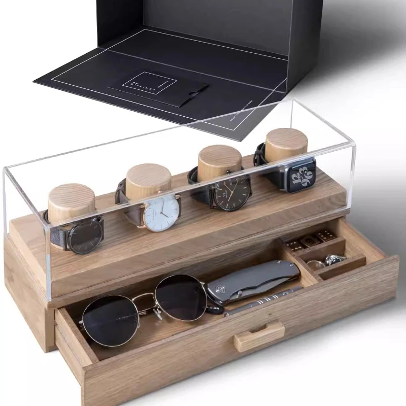 

Oak Watch Display Box Storage Box Men's Gift Premium Solid Wood