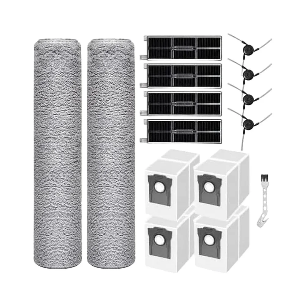 For Vacuum Cleaner Accessories Set for Mova Z5/Pro/Pro Ultra/For Z50/Ultra 4 Filters 4 Side Brushes 2 Cloth Rolls