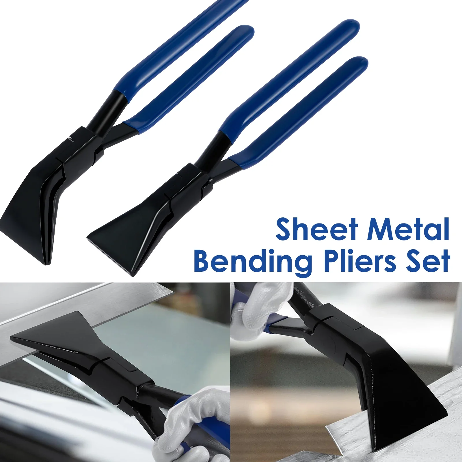 Hand Seamers Metal Steel Sheet Metal Bender Bending and Flattering Pliers with Anti-Slip Handle Straight/45° Sheet Metal Tools