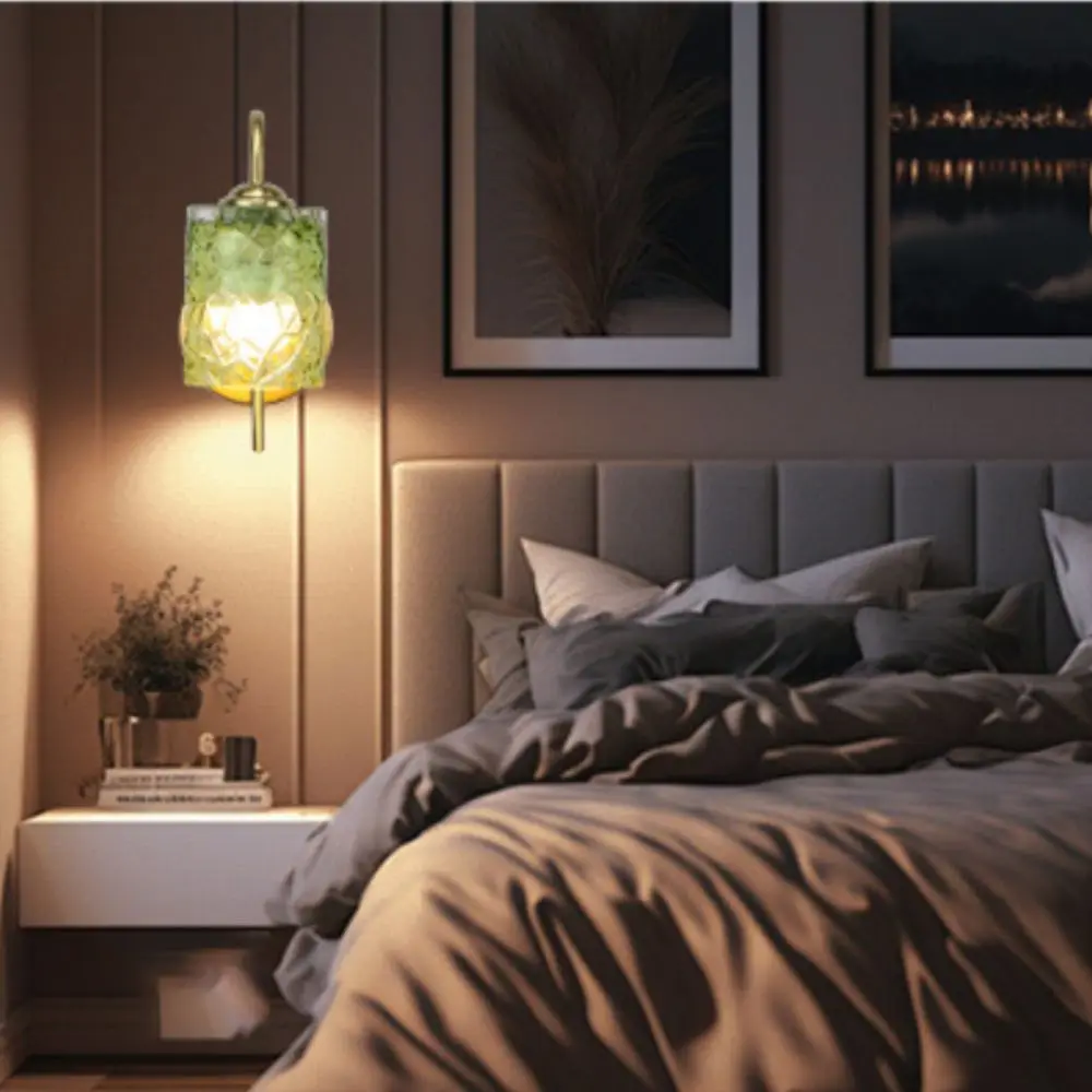 

Starry Glass Shade LED Wall Light 360° Adjustable Rotatable Design Brass Wall Lamp Modern Tri colored light Rotatable Wall Light