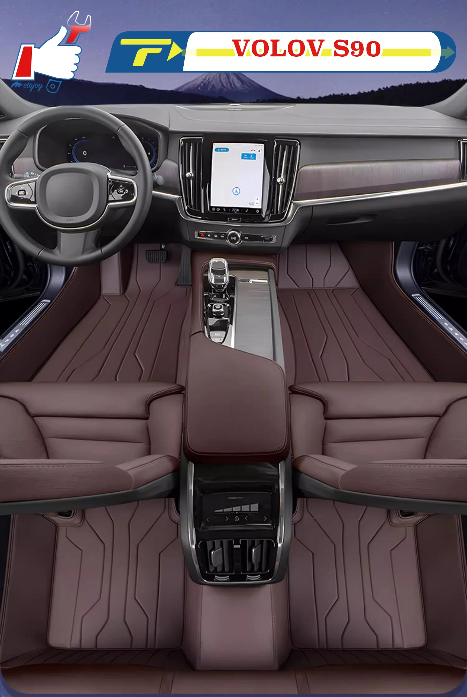 

Left-hand Drive Car Floor Mat For Volvo S90 2024 Full-Surround Foot Mat Mat Floor Liner Floor Carpet Water-proof Mat