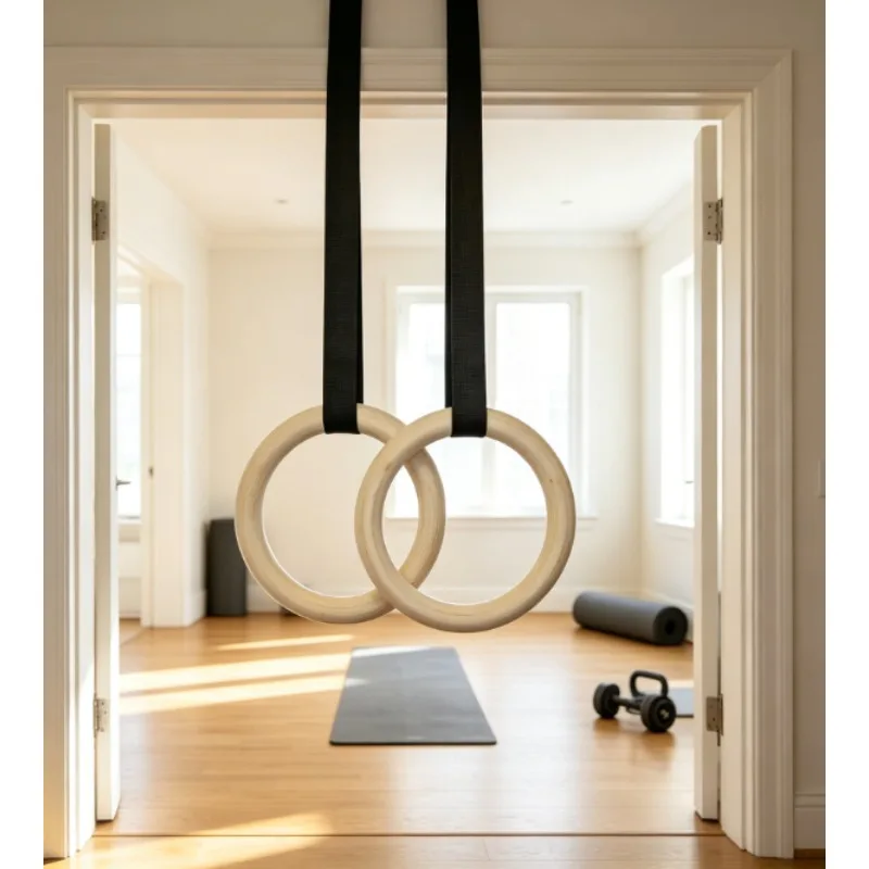 Wooden lifting ring Pull-up arm machine Indoor fitness frame GYM RING gymnastics ring Balancer Anti-skid