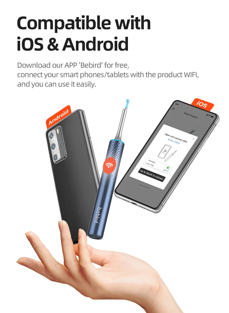 Bebird M9 Pro Smart Visual Ear Wax Remover With Camera, Endoscope_voghion.com