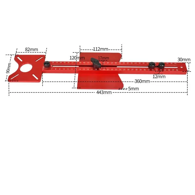 DT15 Router Milling for Groove Bracket Jig Router Guide Cabinet Hardware Router Circle Cutting Jig Trimming Machine Flip Board