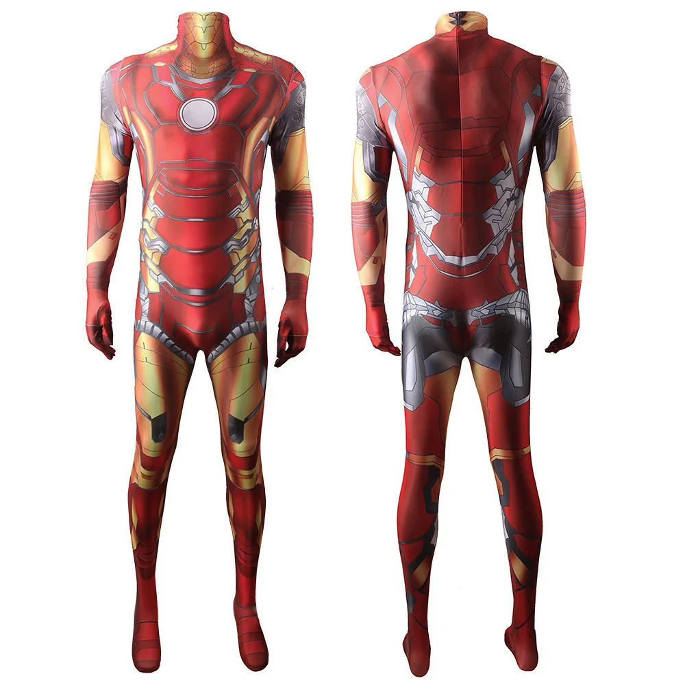 Ironman Boy Costume Cosplay 3D Printed Spandex Man Bodysuit Superhero Spiedy Zentai Suits Halloween Costume Cosplay Adult