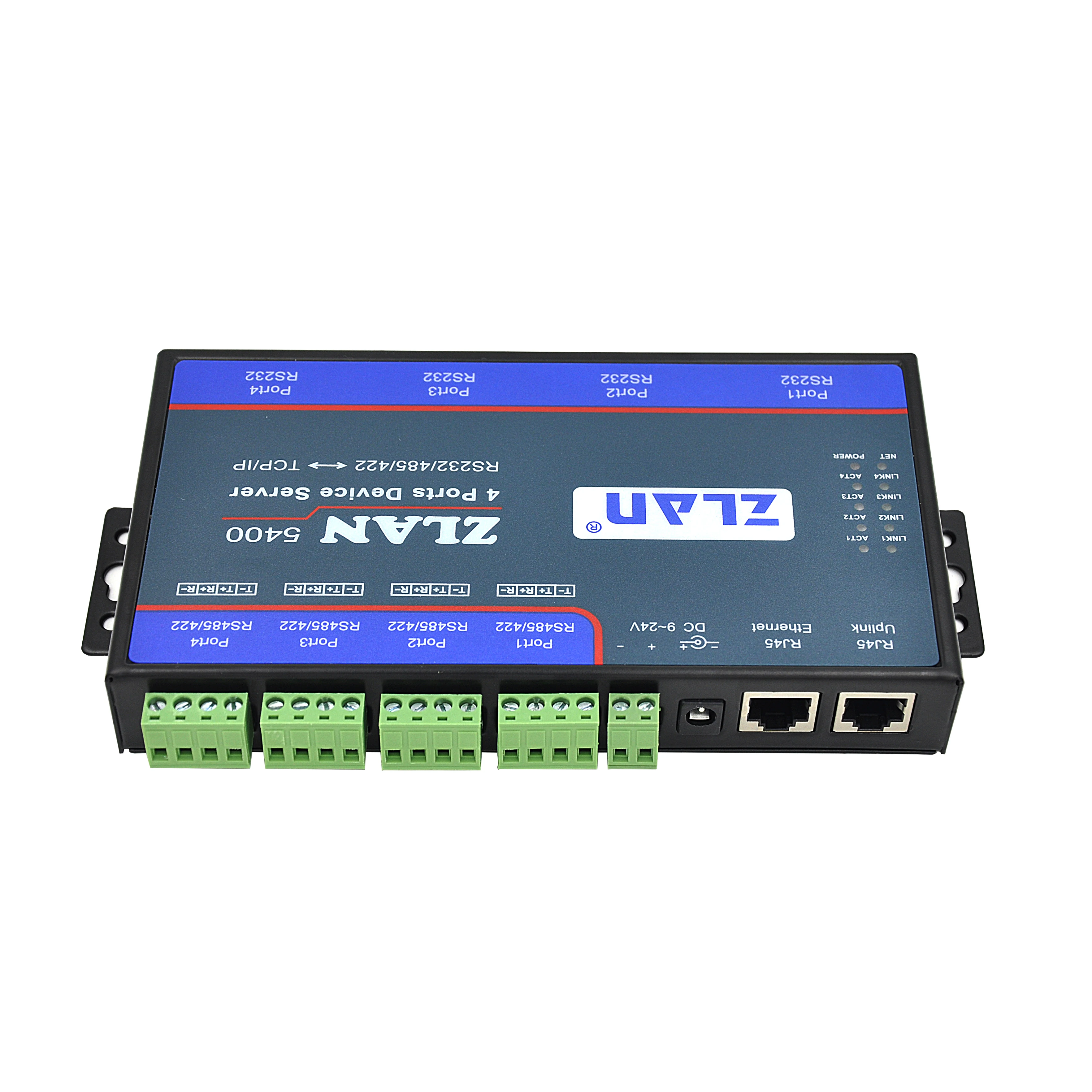 ZLAN5440 4 ports RS232 485 422 to Ethernet TCP IP RJ45 Modbus RTU to TCP Gateway Converter Serial device server