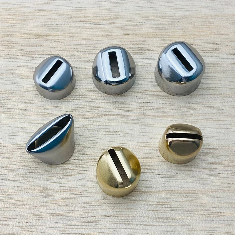 4 pezzi ottone/acciaio inossidabile materiale manico per coltello cerchio manico in legno accessori per coltelli da intaglio da cucina parti per la produzione fai da te