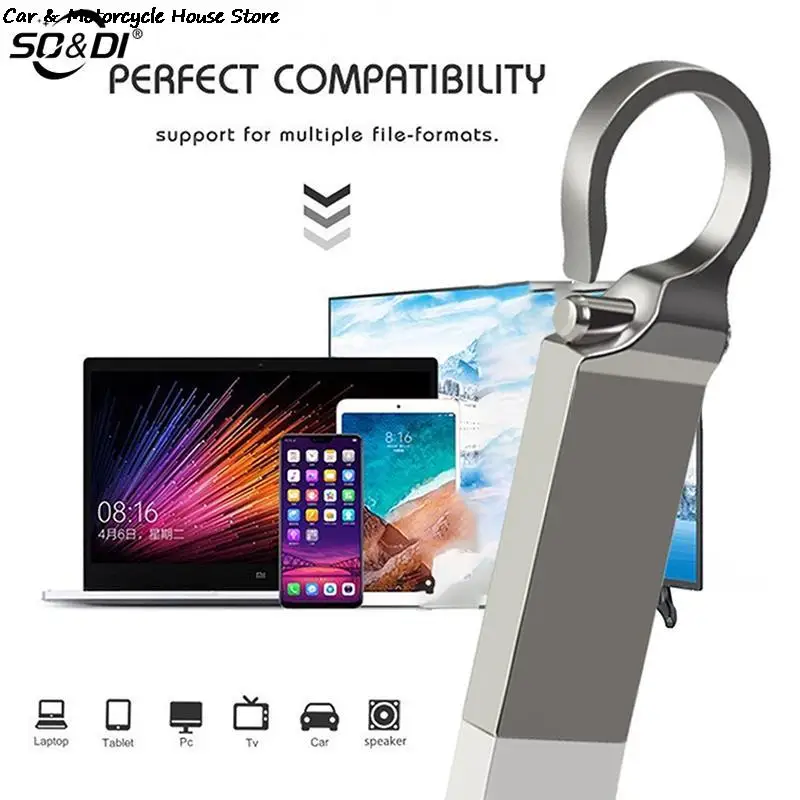 Usb 3.0 2TB Metal Drive 1TB Usb Flash Drives Waterproof Usb Flash Disk Stick With 2 Android Phone Adapters 1pc