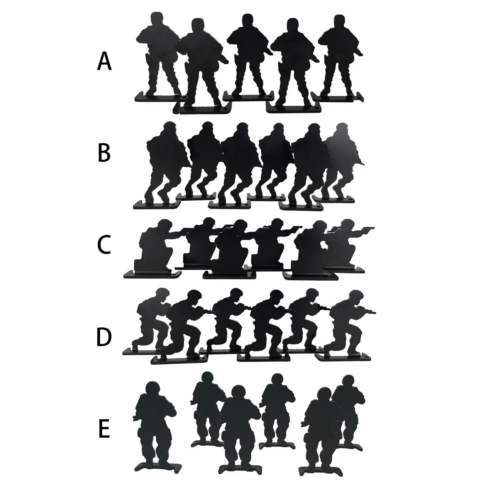 6 Pieces Human Silhouette Target Set Targets Range Training