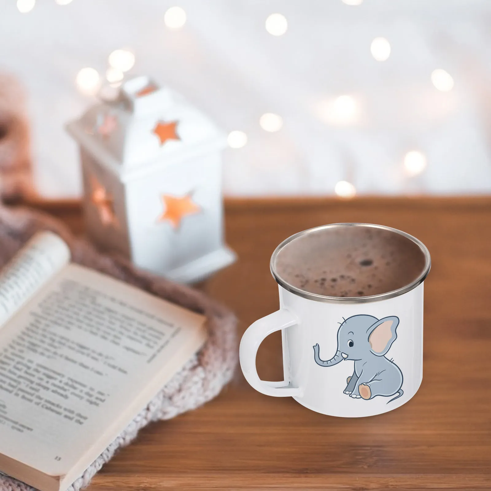 1Pcs Sublimation Enamel Mug Premium Blank DIY Photo Cup Customized Thermal Transfer Printing Drinkware for Home Office Use