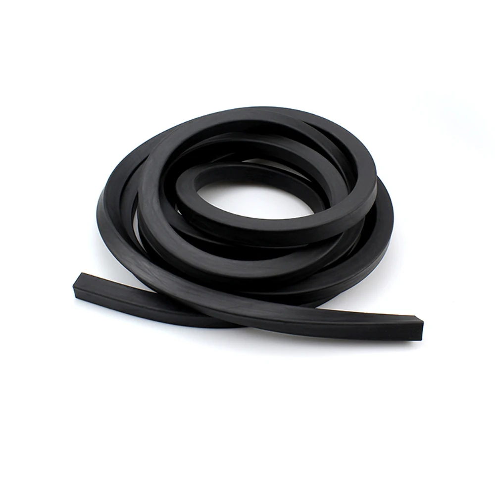 1/2/5 Meters Black Solid Nitrile Rubber Strip Square NBR Sealing Strip For Marine Seal Oil Resistant 3x3mm~20x20mm